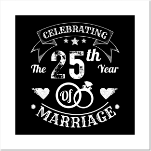 Celebrating The 25th Year Of Marriage Posters and Art